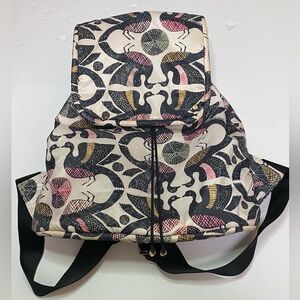 LeSportsac Women's Backpack Drawstring Adjustable Straps Birds Side Zipper